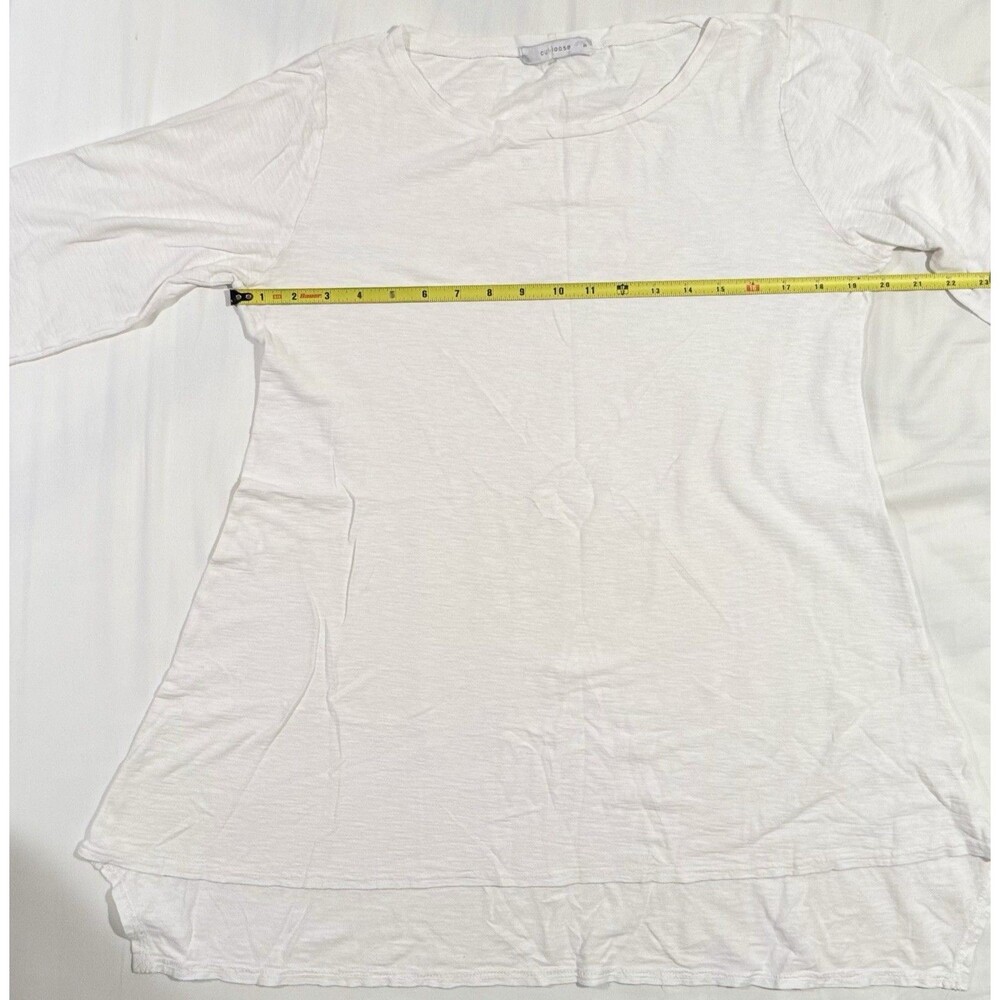 Vintage Y2K Cut Loose White Ivory Tunic Shirt S Flowy Boho Old Money Hippie 90s - Picture 9 of 10